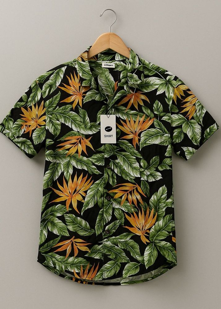 Tropical Print Short Sleeve Shirt