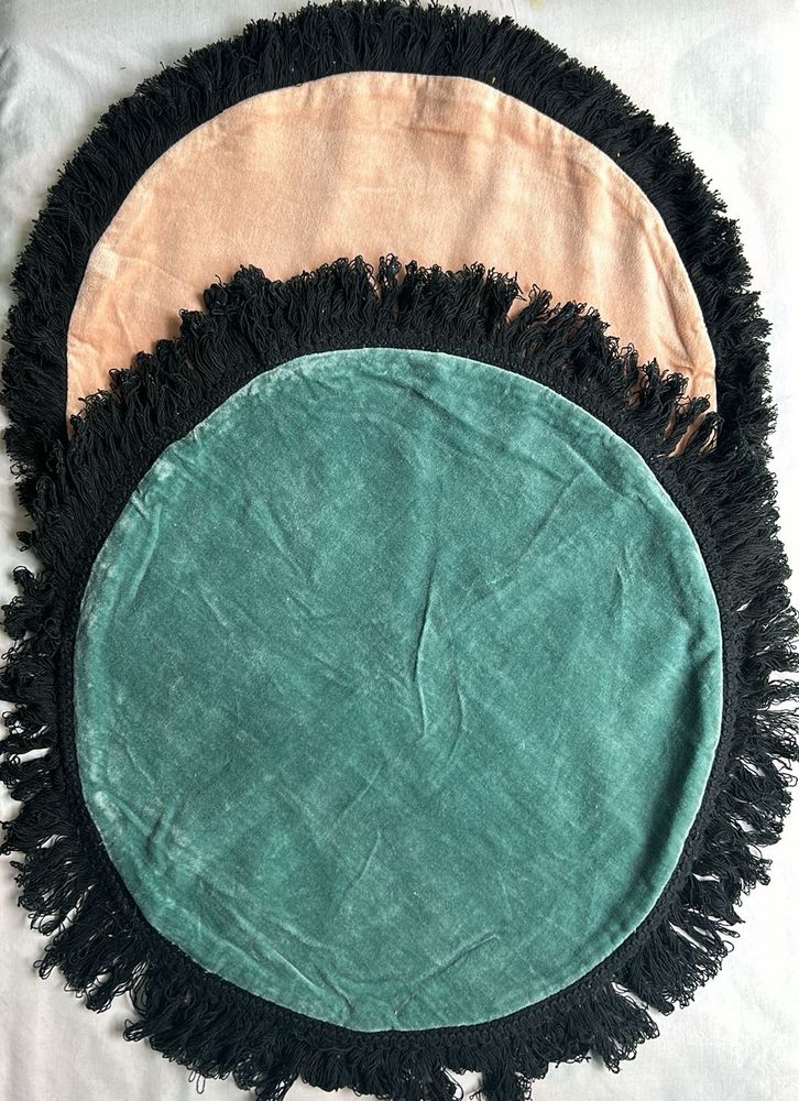 D45 Peach Or Sea Green Velvet Cushion Cover - 1 Pc