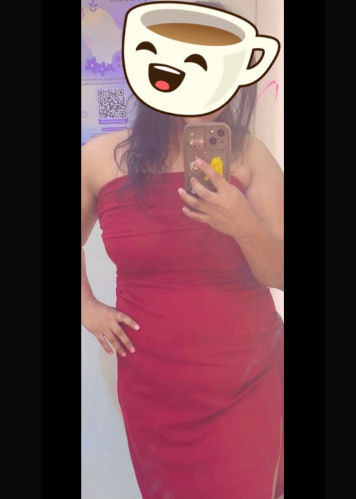 Elegant Red Strapless Maxi Dress
