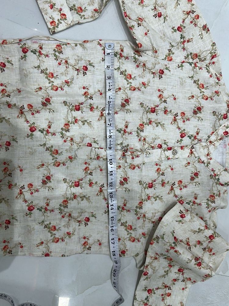 Floral Print Cotton Kurta