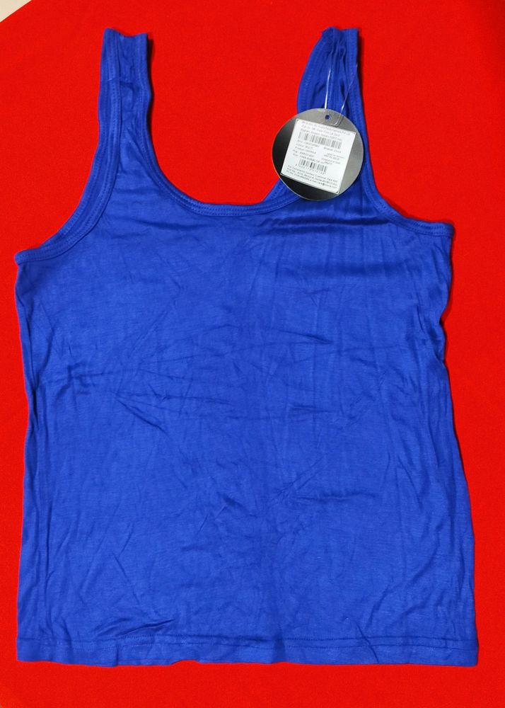 Clovia Camisole Royal Blue/Blood Red