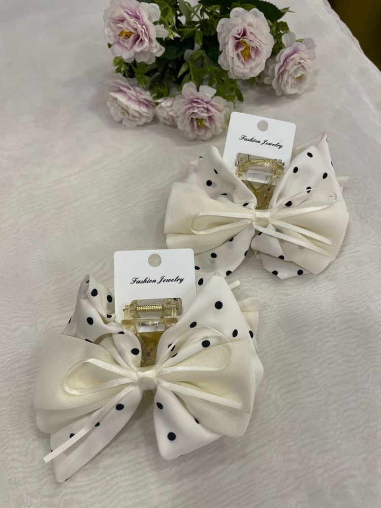 Cute Polka Dot Hair Claw Clip Set