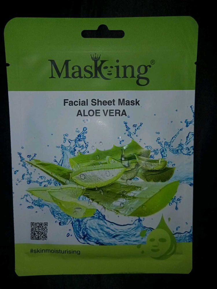 3️⃣Masking Aloevera,cucumber&amp;greentea Facial Sheet