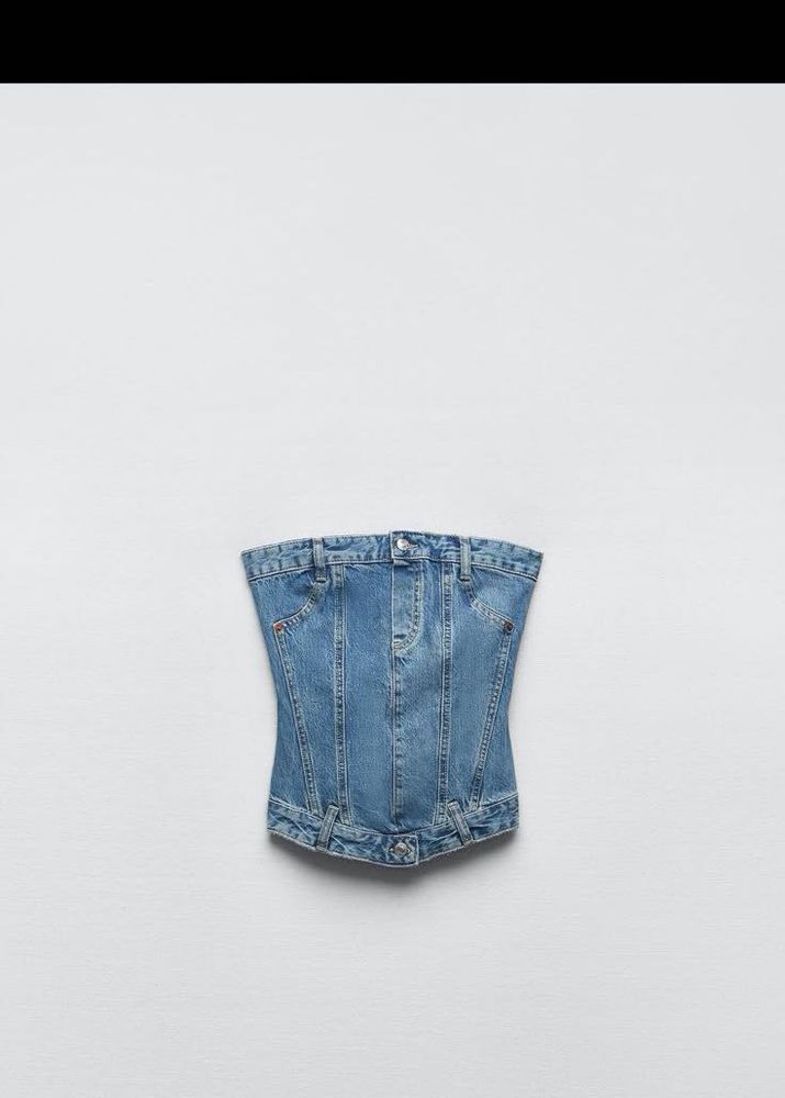 Denim Corset Top