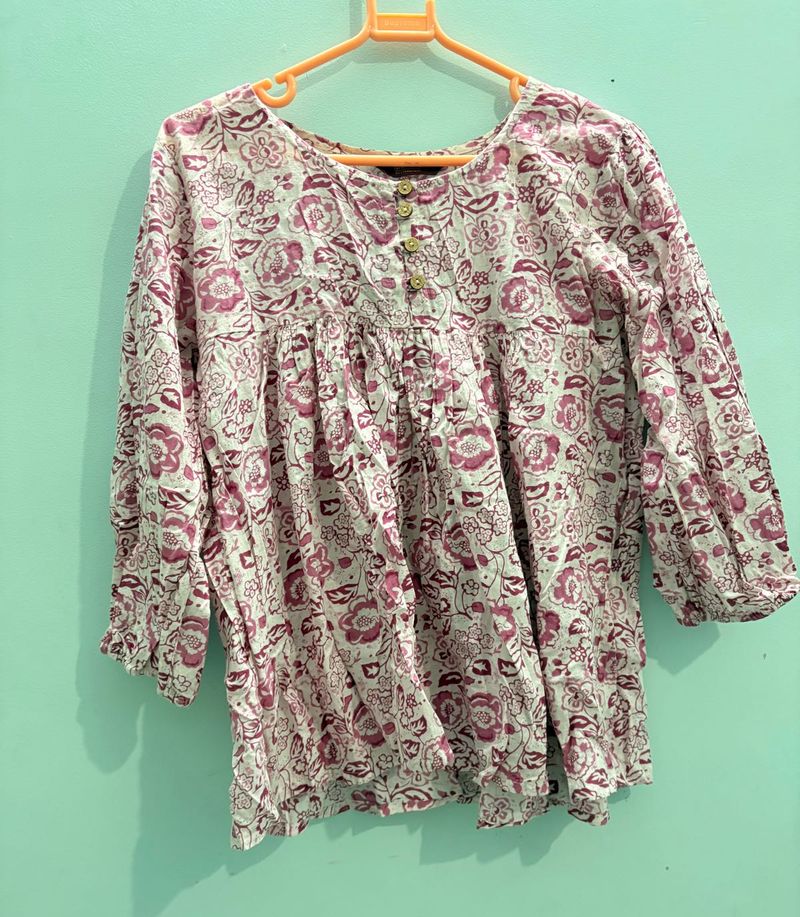 Floral Print Kurta