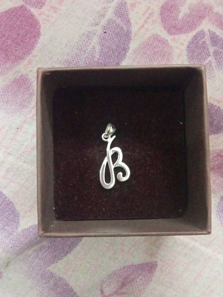 sterling Silver Initial B Pendant