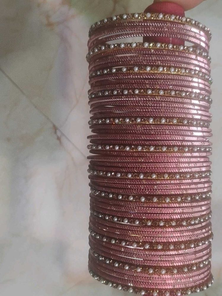 Elegant Pearl &amp; Stone Bangles Set/ 4 dozen