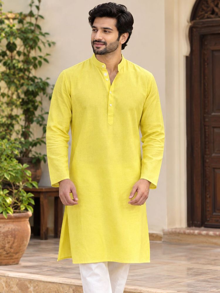 Men's Yellow Kurta