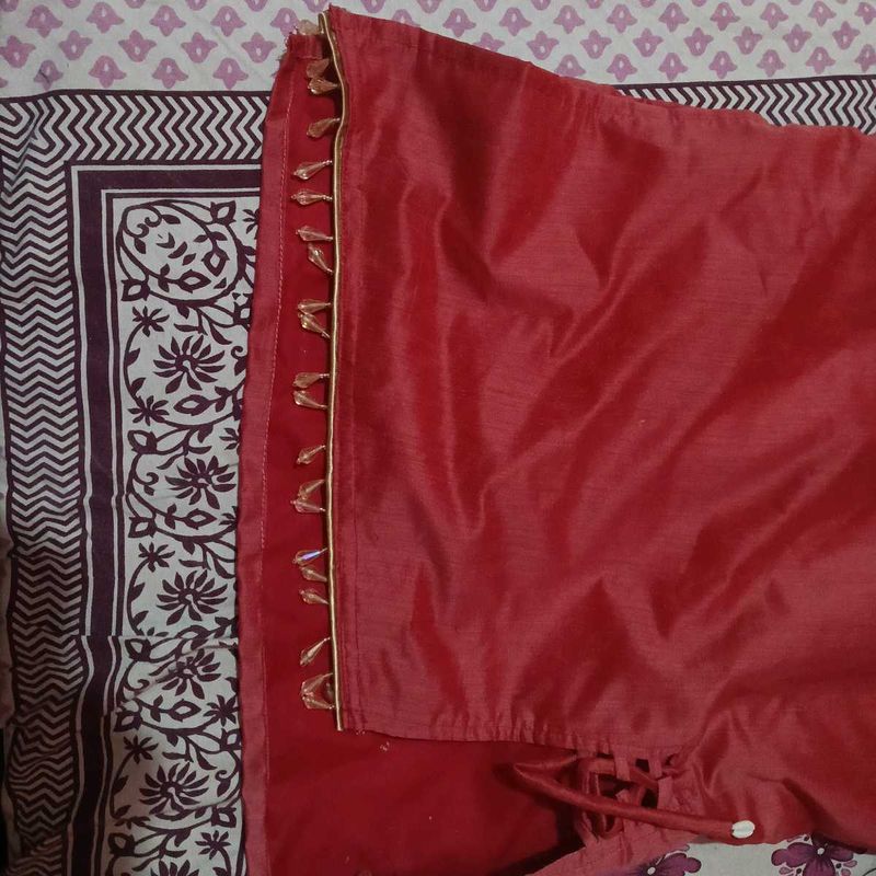 Elegant Red Silk Saree