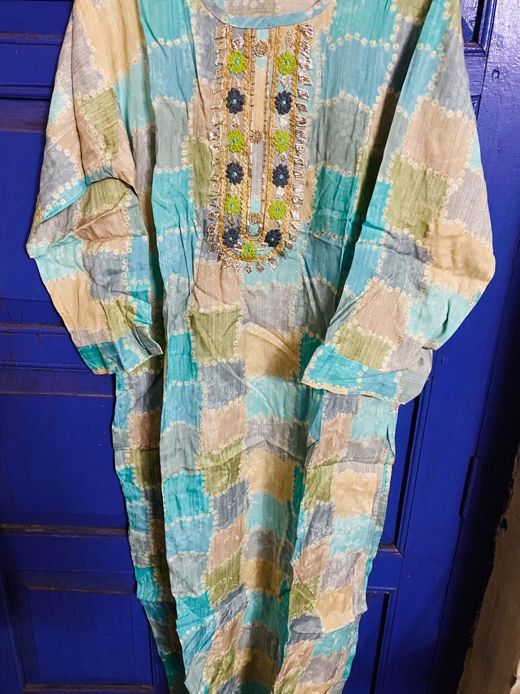Pure Malai Cotton Gotapatti Work 3 Pc Set