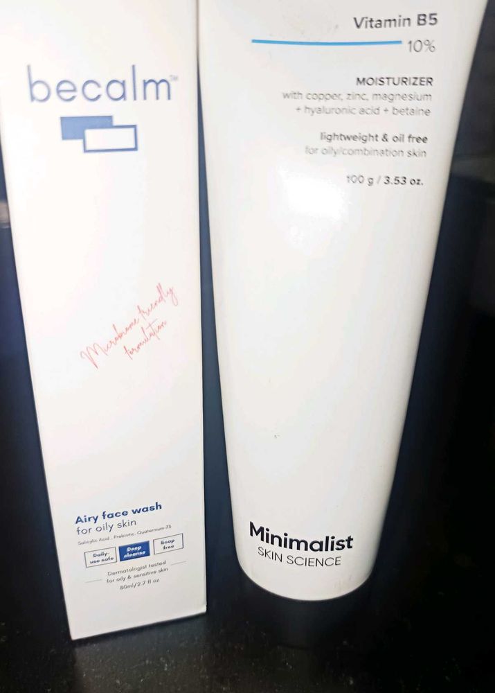 Minimalist Vitamin B5 Moisturizer &amp; Becalm Face Wa