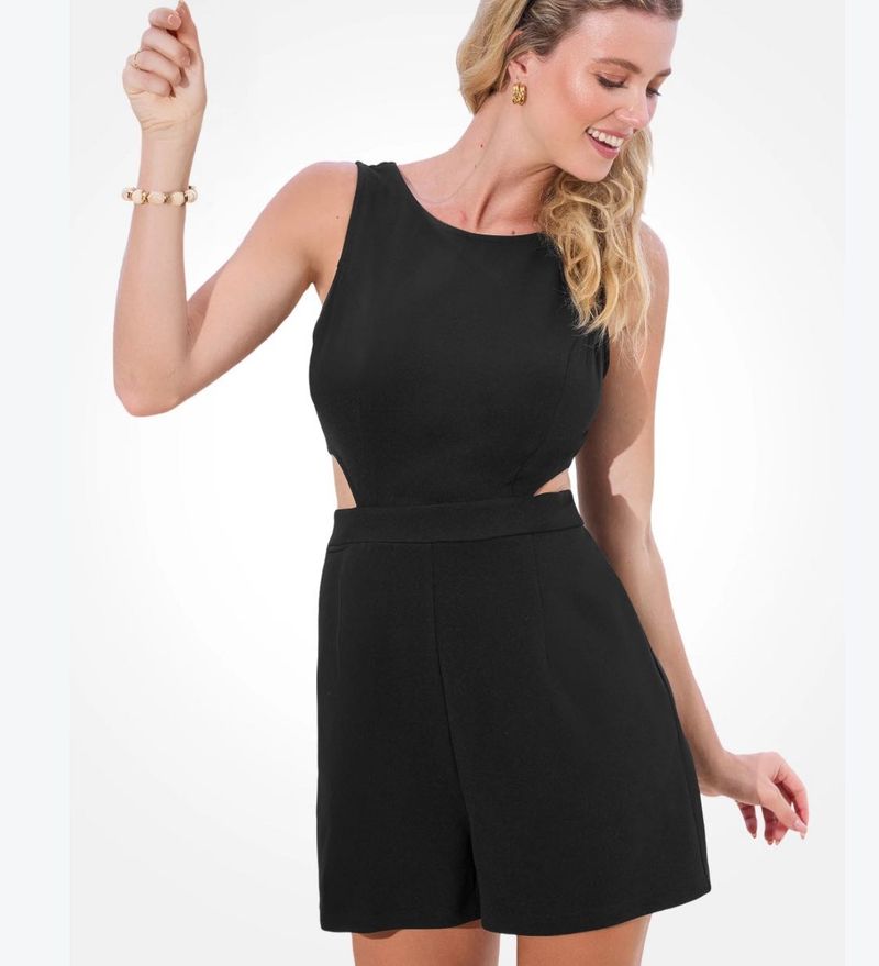 Chic Black Cut-Out romper