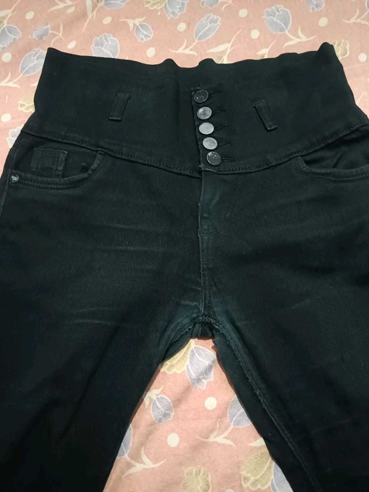 High Waisted Black Jeans