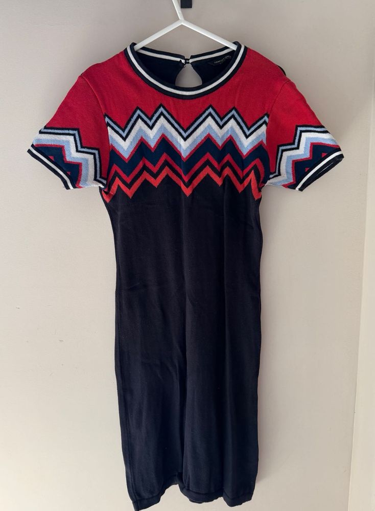 Chevron Knit Bodycon Mini Dress
