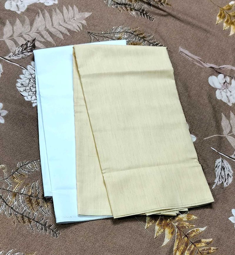YELLOW &amp; WHITE COLOUR FABRIC