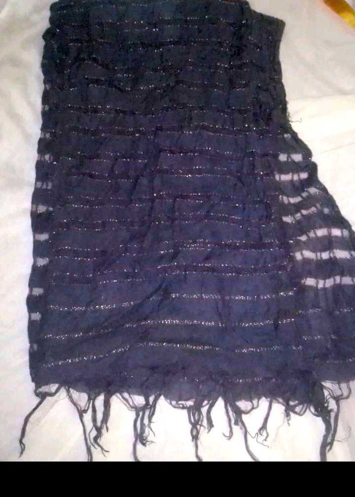 Stylish Striped Blue Fancy Dupatta
