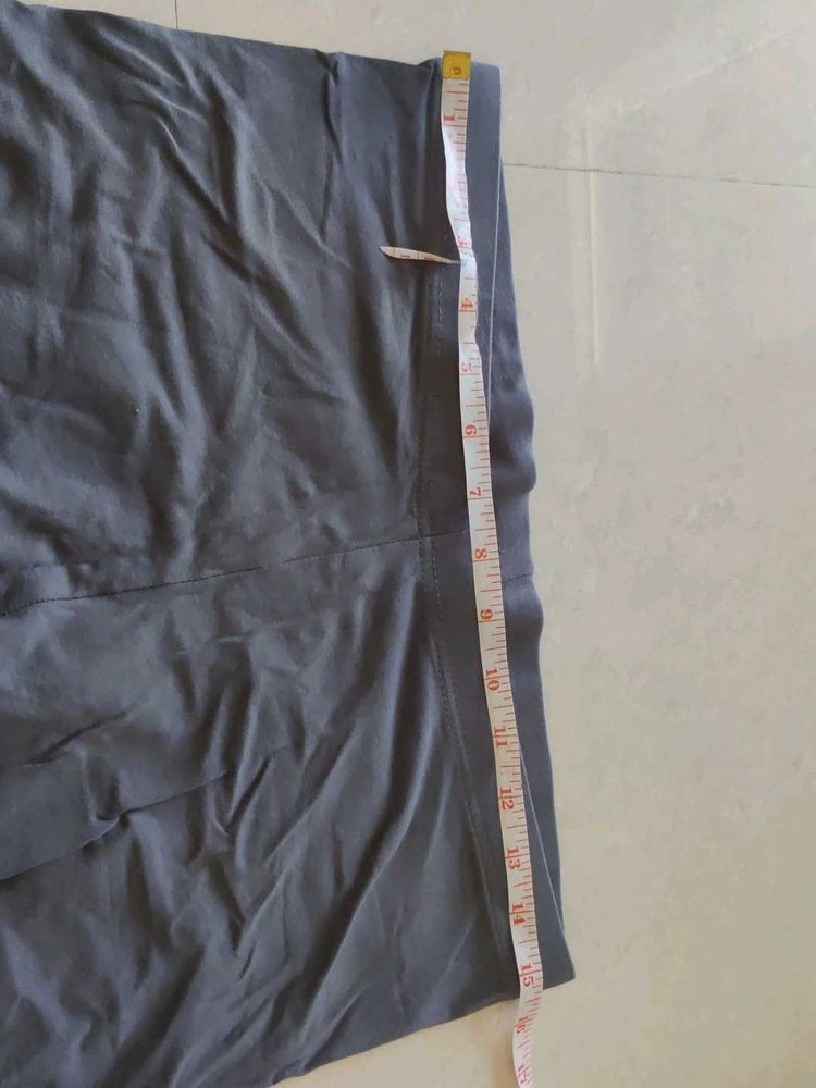 Gray Elastic Waist Pants