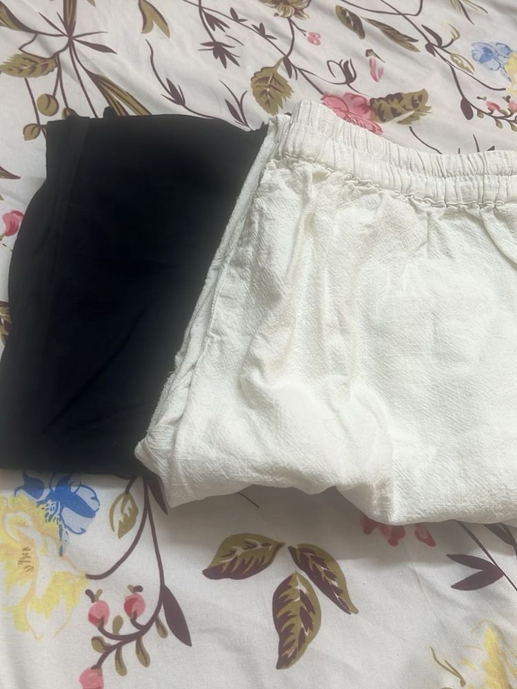 combo of Comfy Black &amp; White Pants Set xl size