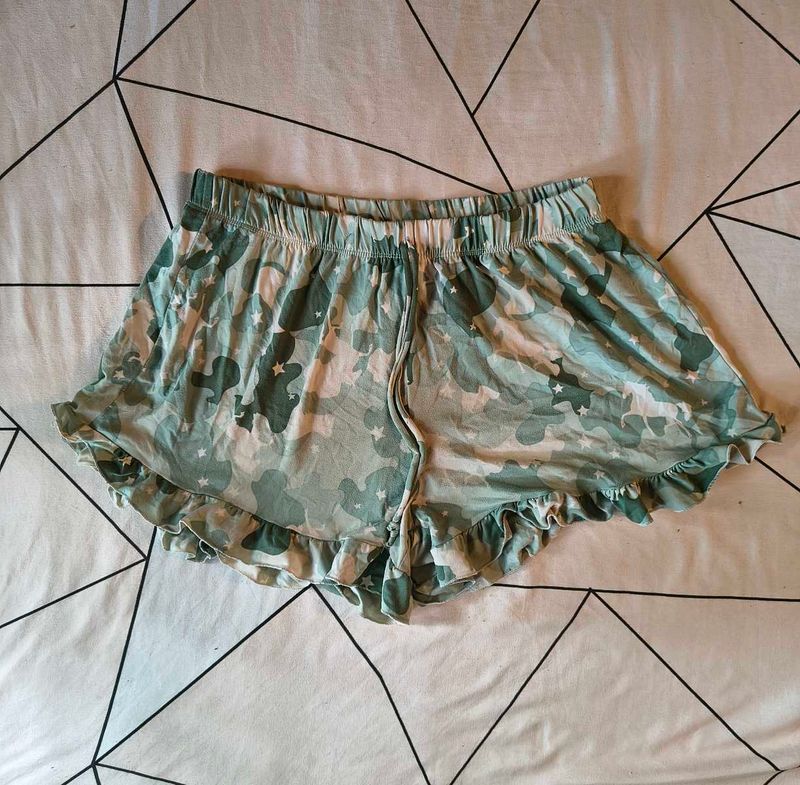 Cute Camo Star Print Sleep Shorts