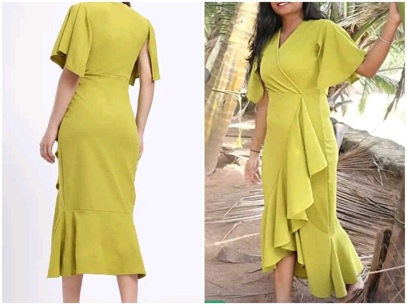 Chic Ruffled Wrap Dress