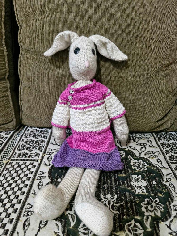 Handmade Knitted Bunny Doll