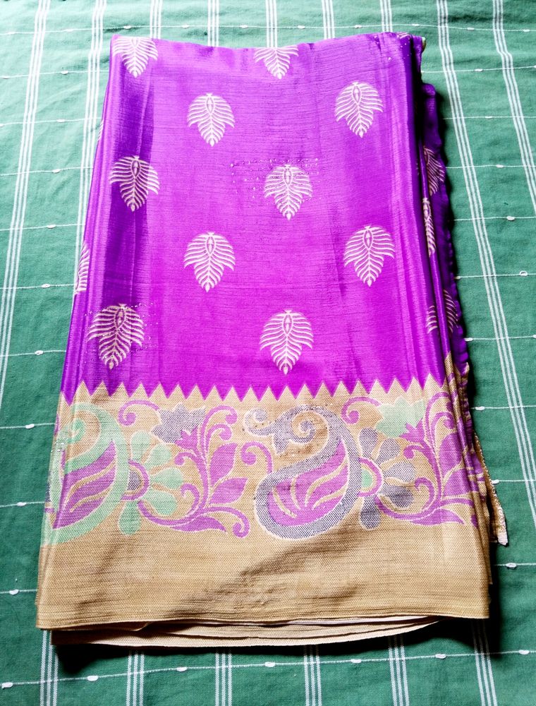 Wonderful Light Weight Saree Purple Colour 💜