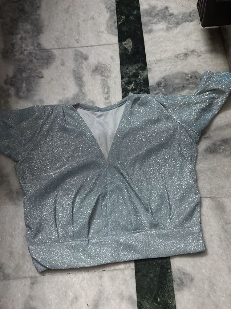 Sparkly Silver Blouse