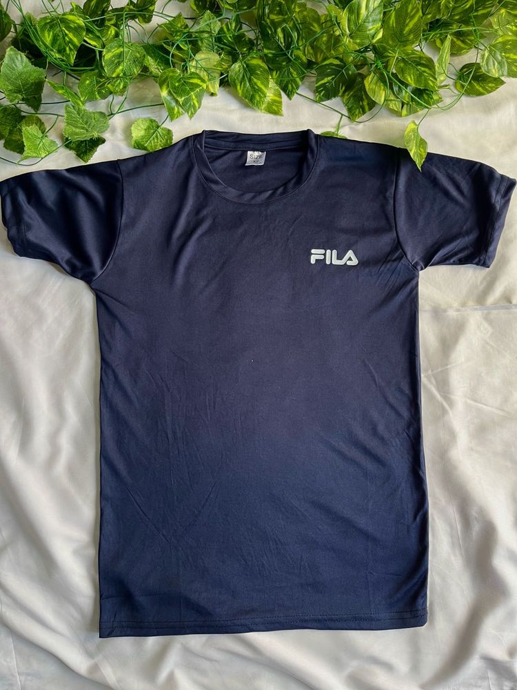 Women’s Navy Blue Solid Tshirt - Classic Crew Neck