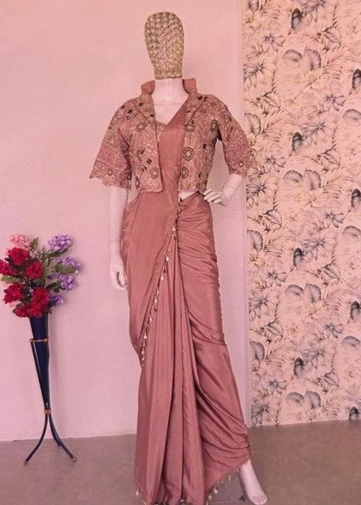 Designer Drapped saree with koti