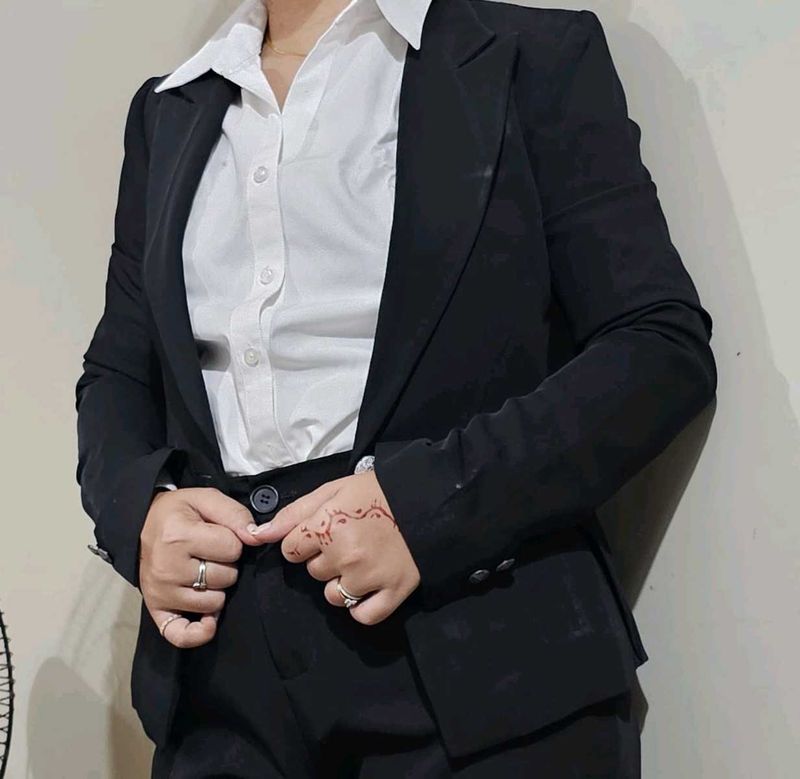 Classic Black Blazer Suit