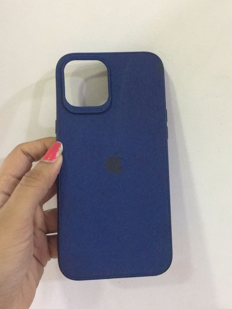 IPhone12ProMax Navy Blue Silicone Phone Cover Case