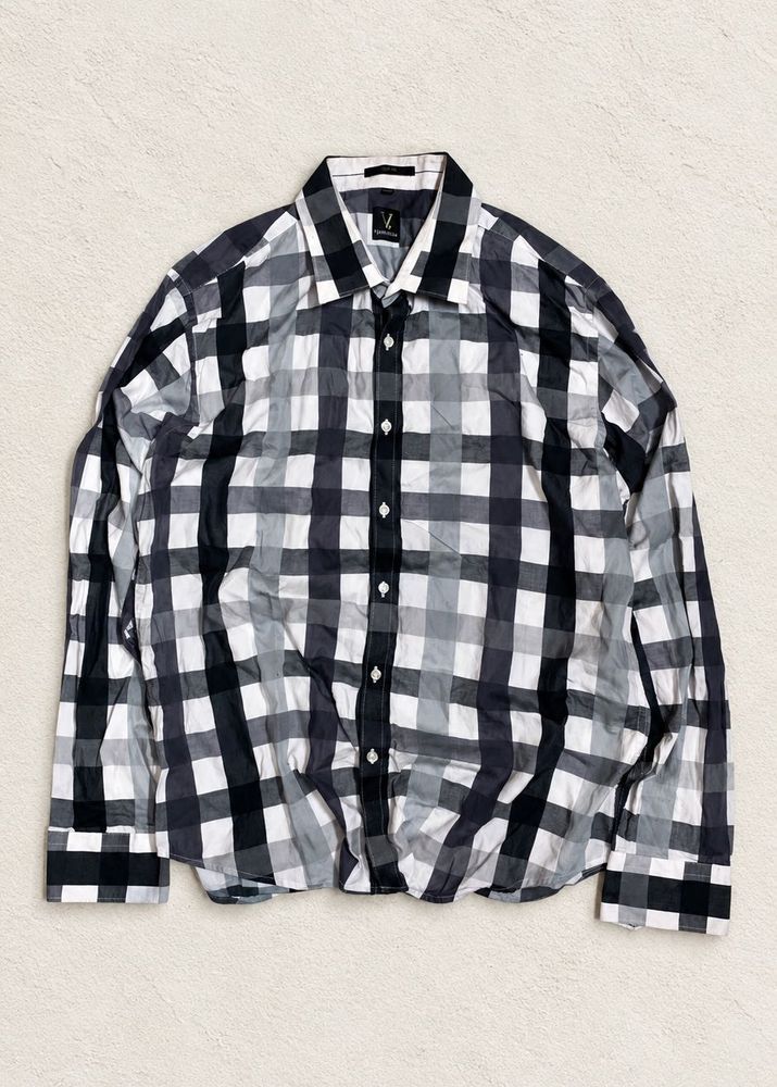 Van Heusen Gingham Check Long Sleeve Shirt