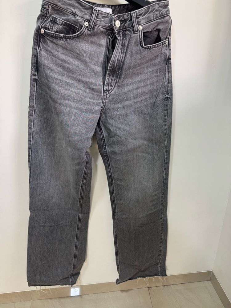 Grey Wash Denim Jeans