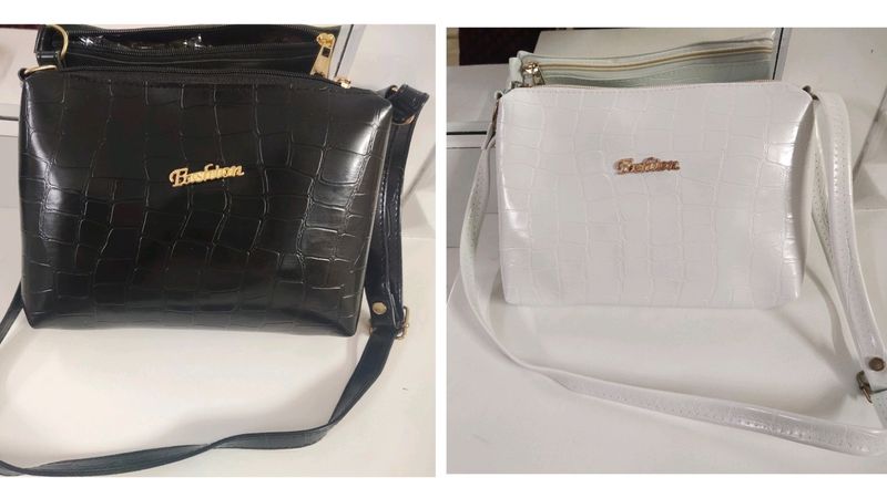 Combo Offer Brand New Black And White Sling Bag