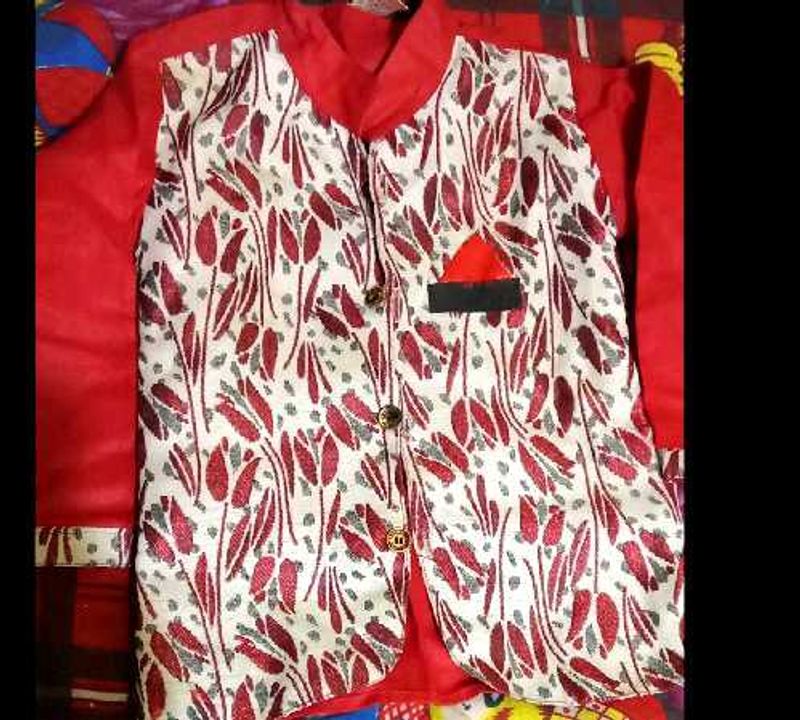Festive Boys' Kurta &amp; Waistcoat Set
