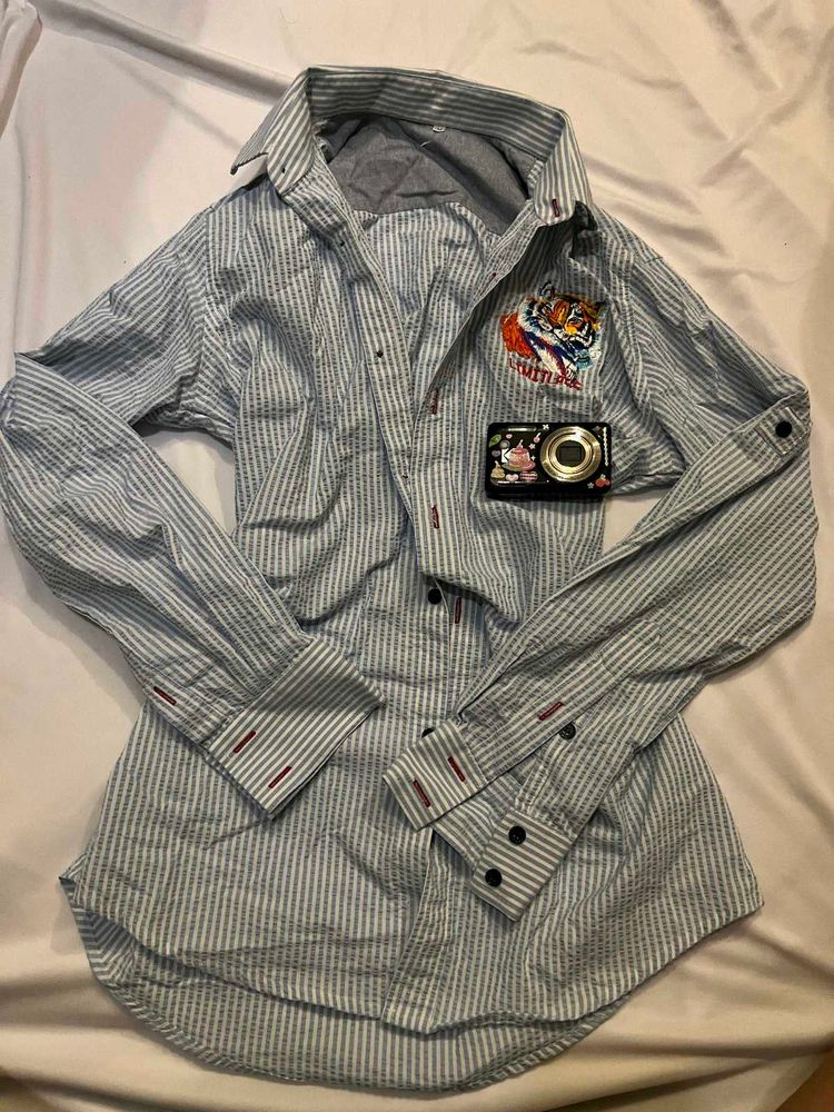 Striped Shirt y2k office wear