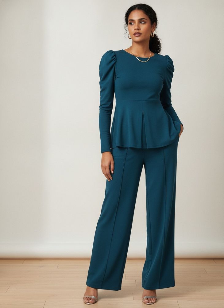 Elegant Teal Co-ord Set