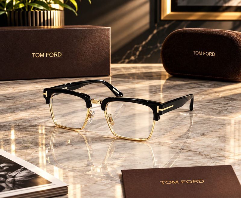 Tom Ford Black &amp; Gold Eyeglasses