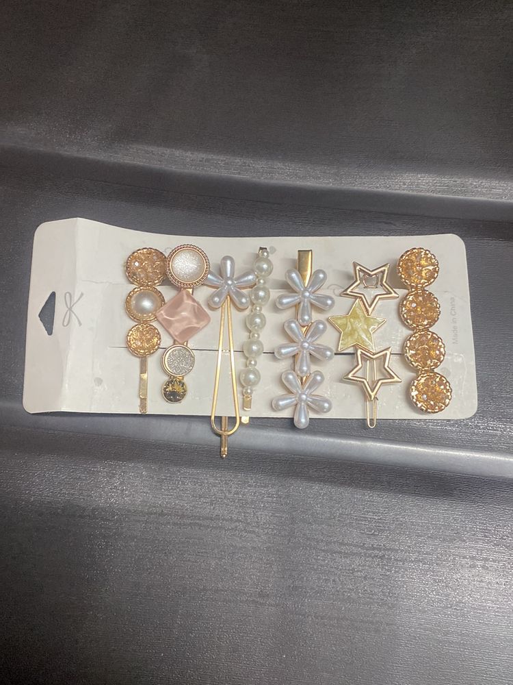 korean hair clips set of 7