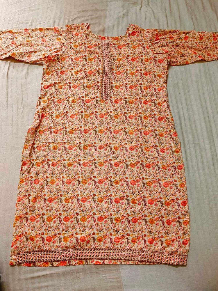Stylish Printed Cotton Kurta