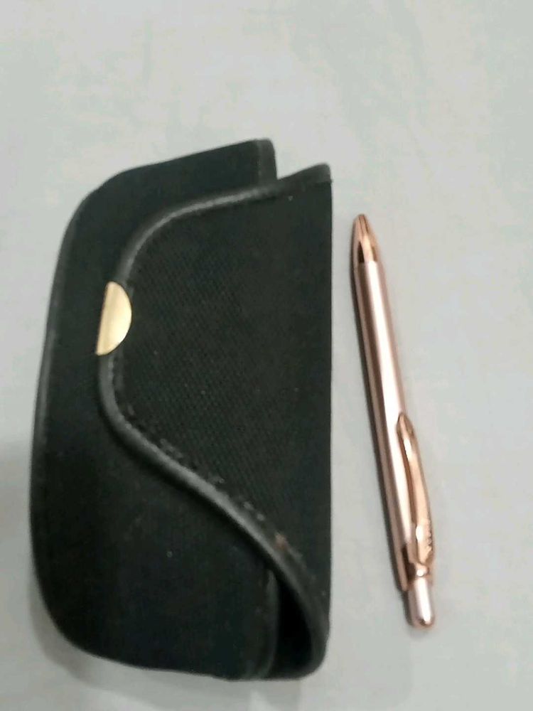 Elegant Rose Gold Pen &amp; Case Set