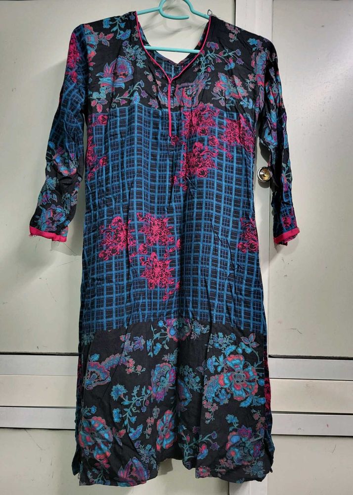 Beautiful Black and Blue Kurta