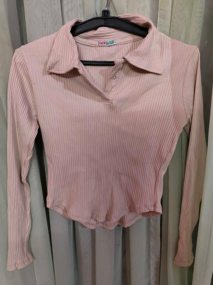 Ribbed Long Sleeve Top