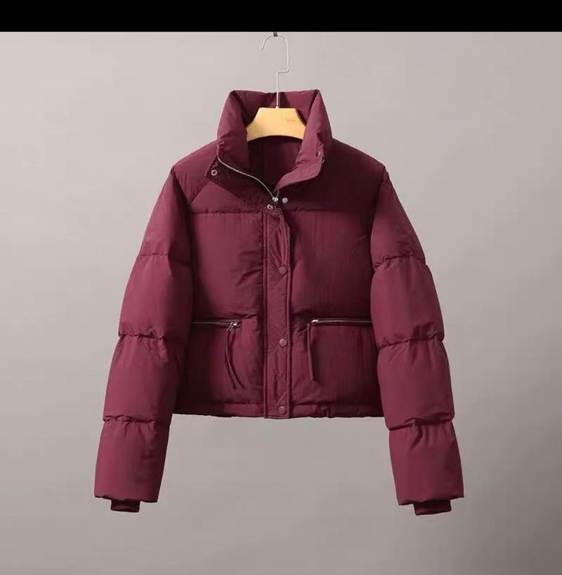Burgundy Puffer Jacket