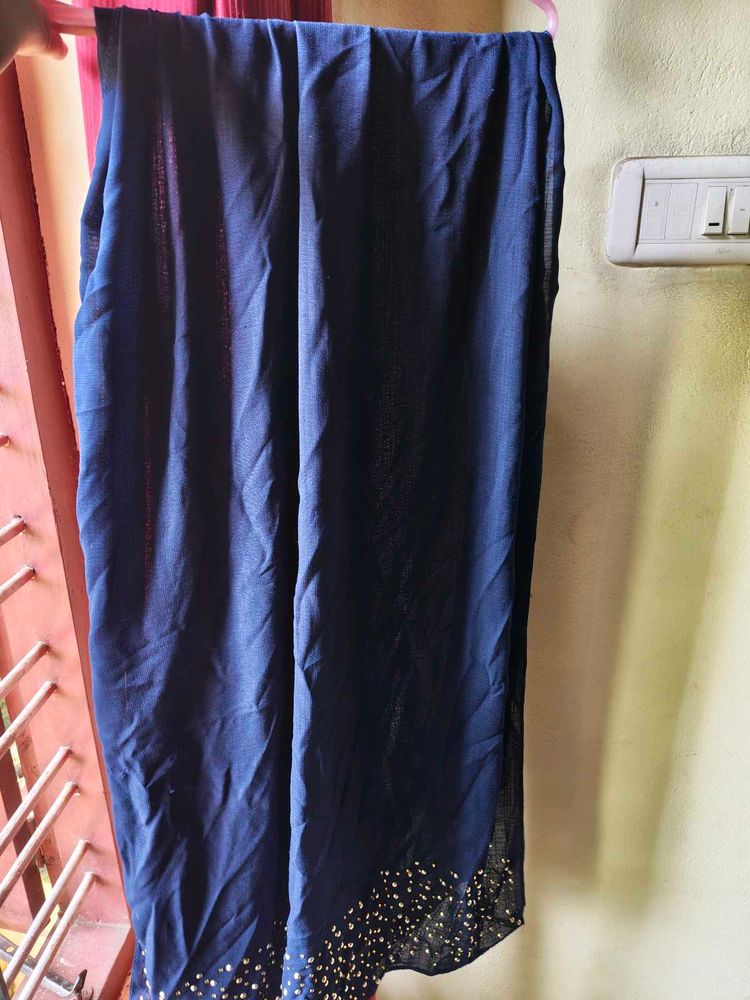 Elegant Navy Blue Embellished dupatta