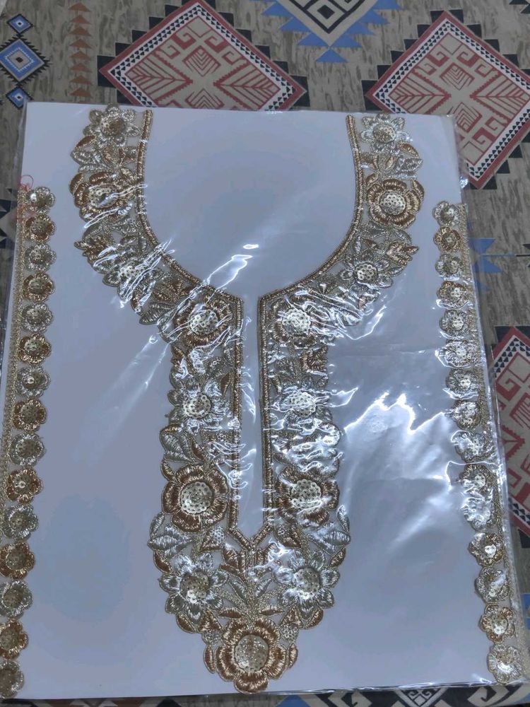 Embroidered Neckline Applique