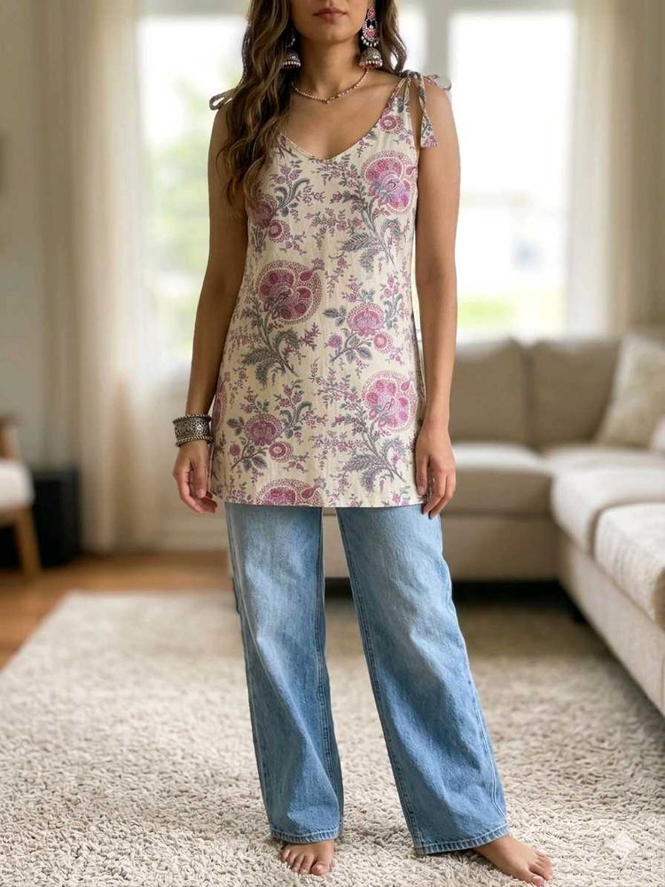 Floral Print short kurti