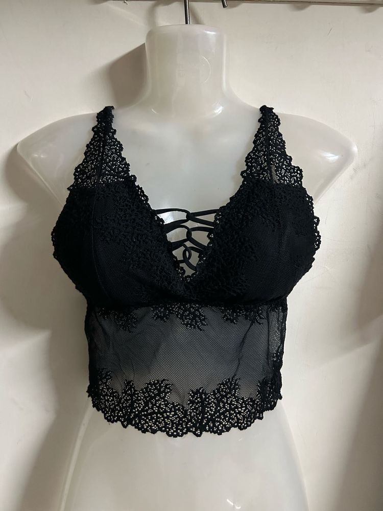 Lace Front Tie Bralette