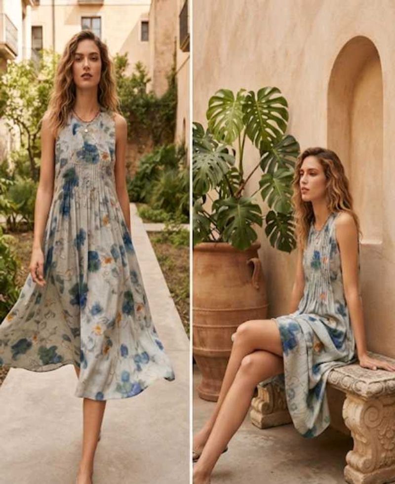 🎀Abstract Print Sleeveless Dress🎀