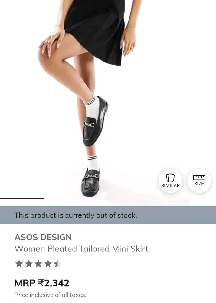 Black Pleated Mini Skirt